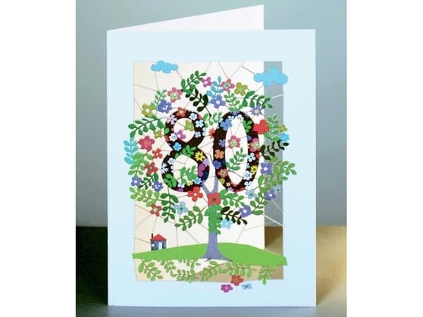 Forever Cards PM180 utklippsbilag + konvolutt Bursdag 80