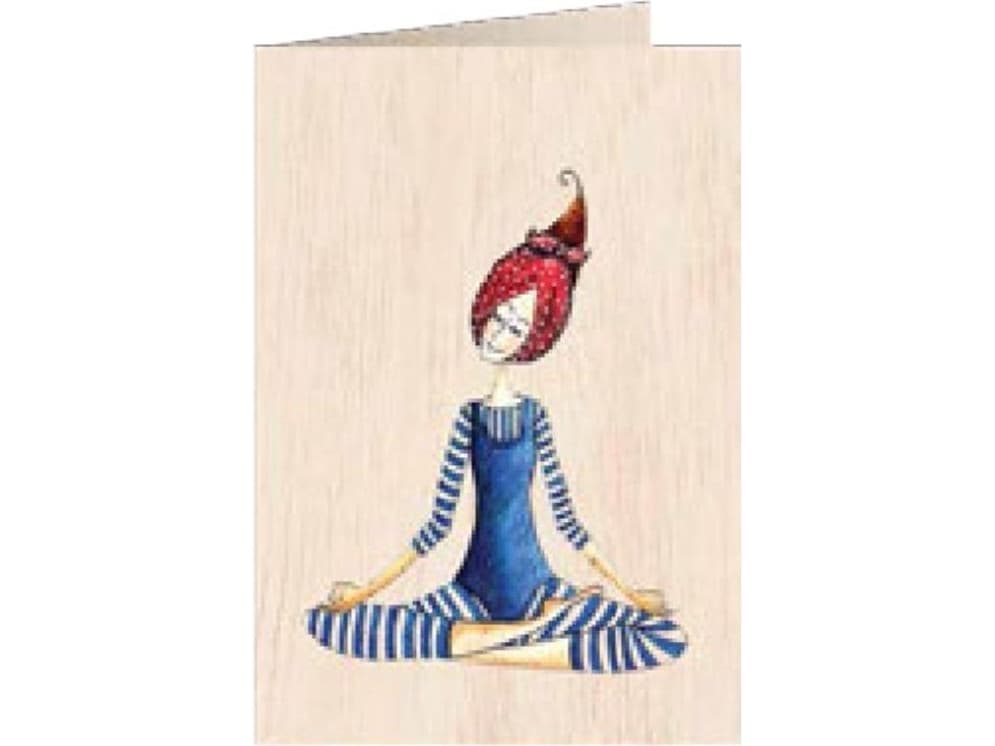Cozywood Puinen carnet C6 + kirjekuori Meditaatio