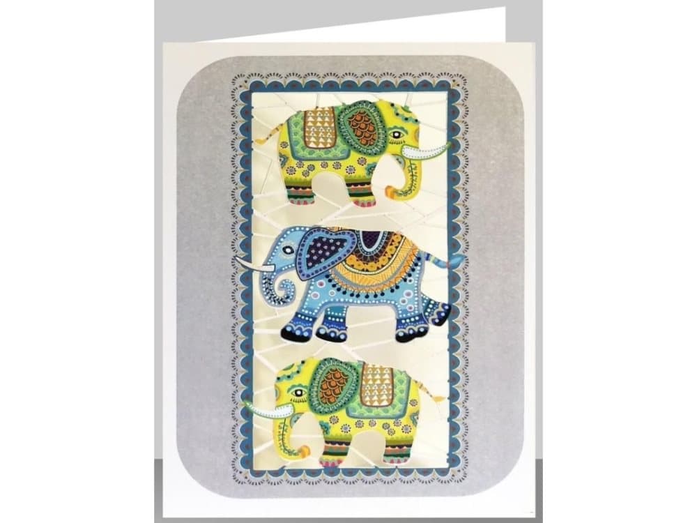 Forever Cards PM531 subscription card + envelope Three elephants