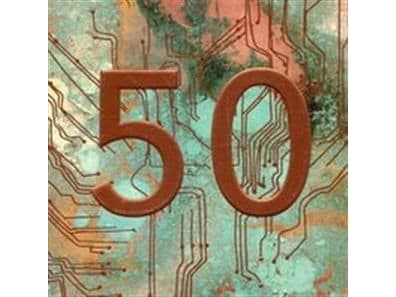Museums & Galleries Karnet kwadrat z kopertą Urodziny 50