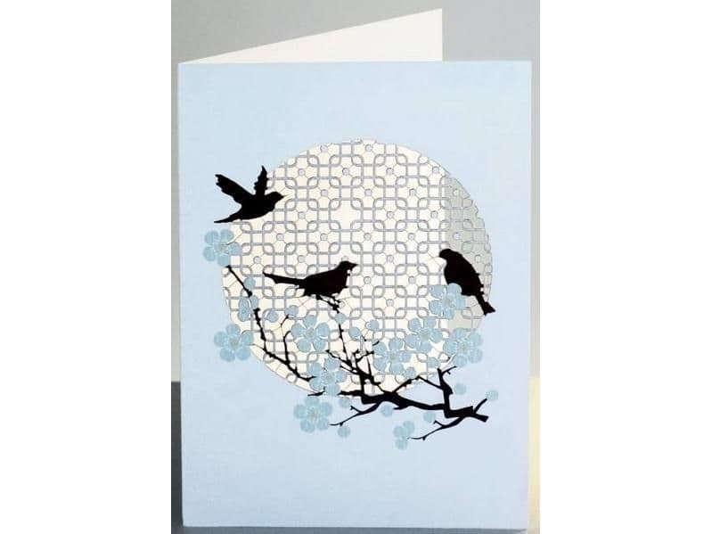 Forever Cards Pass PM706 cut + envelope Birds on branches