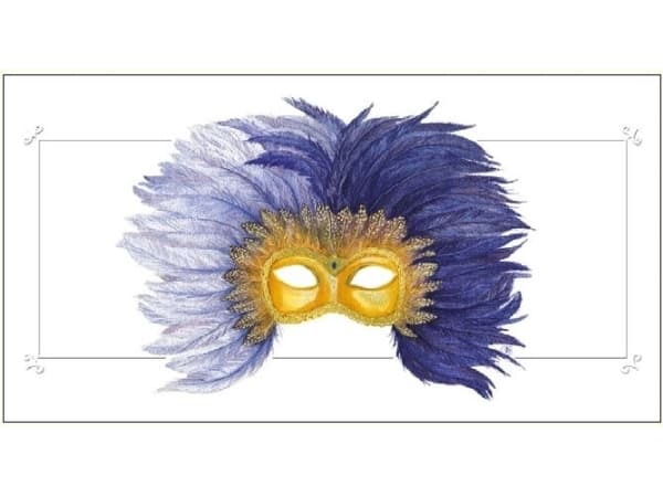 DA VINCI Pass Mask with DaVinci feathers 12x23 cm + envelope (G06 29A 224)