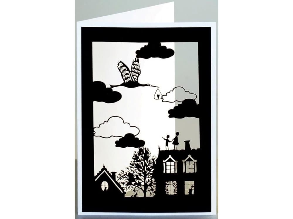 Forever Cards HDH06 subscription card + envelope Stork Birth