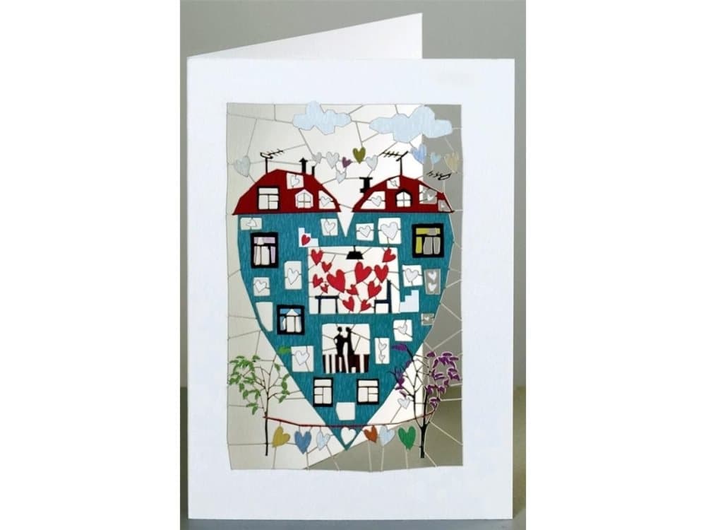 Forever Cards PM156 carnet cut out + envelope Heart - home - Wedding