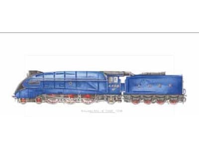DA VINCI Carnet Locomotive blue 12x23 cm + envelope (G05 41A 029)