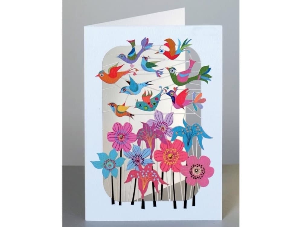 Forever Cards PM207 carnet cut out + Birds and flowers envelope