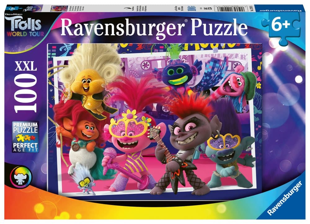 Trolls 2, World Tour, Pussel, 100 bitar, Ravensburger
