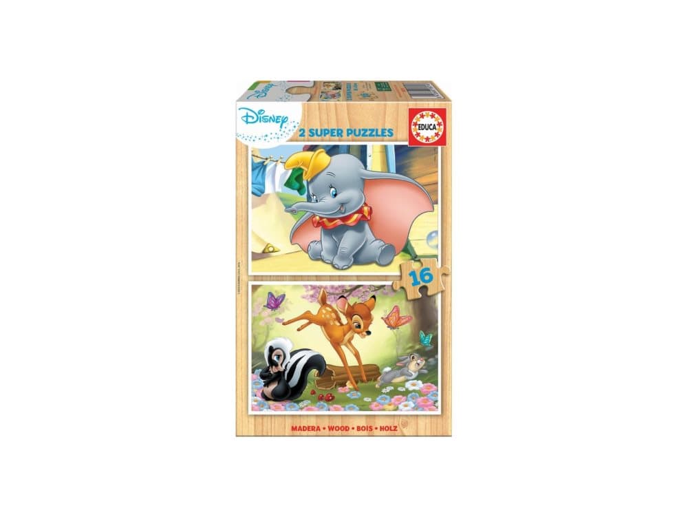 Educa Dumbo and Bambi 2x16 wood