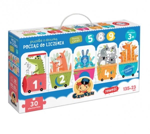 Czuczu Puzzle med ett hål Räknetåg