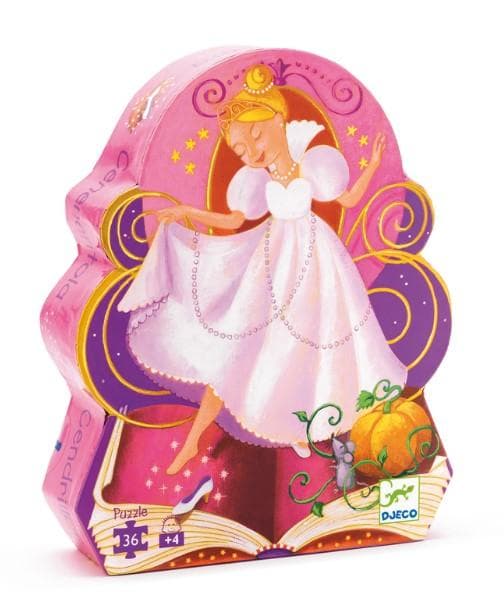Djeco Silhuettpussel- Askungen Cinderella Golvpussel (36 bitar)