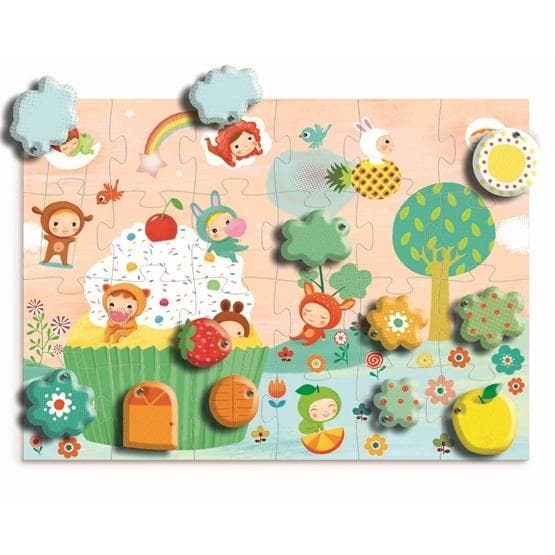 The Cake Giant Puzzle Jättepussel Golvpussel - Djeco