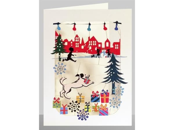 Forever Cards Season ticket XP37 cut + envelope Christmas Dog