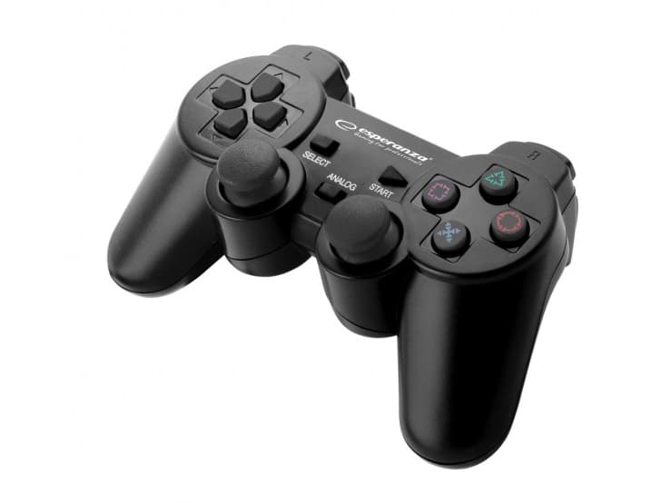 ESPERANZA EGG107K - 5901299947159 ESPERANZA EGG107K TROOPER - VIBRATION GAMEPAD FOR PC COMPUTERS / PS3 - BLACK