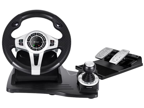 Tracer TRAJOY46524, Ratt + Pedaler, PlayStation 4,Playstation 3, Kabel, Svart, Kabel