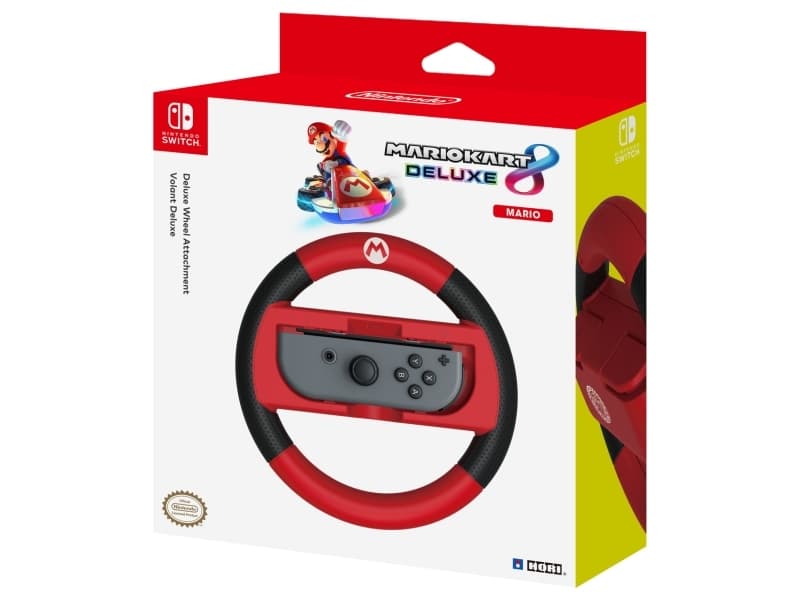Hori Mario Kart 8 Deluxe Racing Wheel Mario, Nintendo Switch, Nintendo Switch, Röd