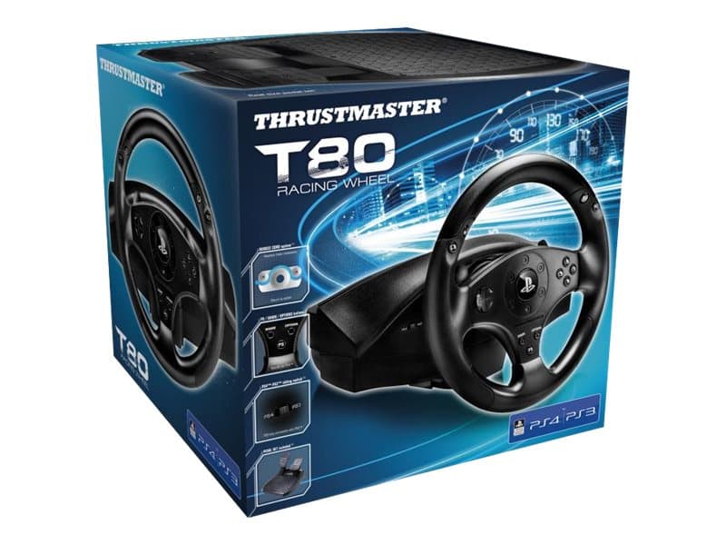 ThrustMaster T80 - Hjul- og pedalsett - kablet - for Sony PlayStation 3, Sony PlayStation 4
