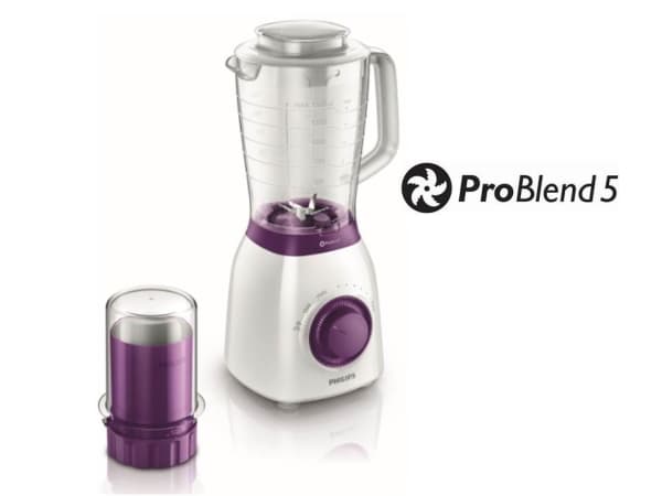 Philips Viva Collection HR2163/00, Bänkmixer, 2 l, Pulsfunktion, Iskrossning, 1 m, 600 W