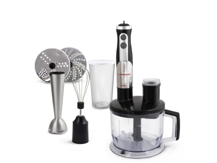 Esperanza EKM004, 0,6 l, 0,5 l, Stavmixer, Svart, Silver, Transparent, Rostfritt stål, Rostfritt stål