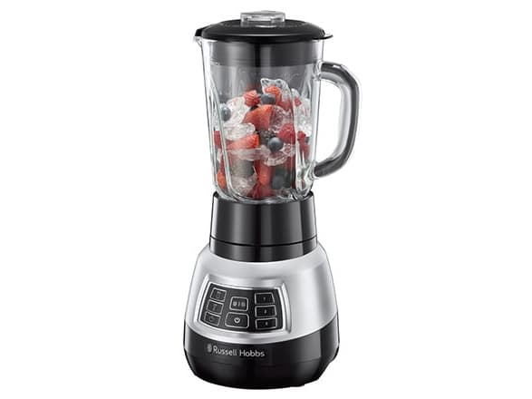 Russell Hobbs Velocity Pro, 1,5 l, 22000 RPM, Knappar, Bänkmixer, Svart, Rostfritt stål, Transparent, Glas