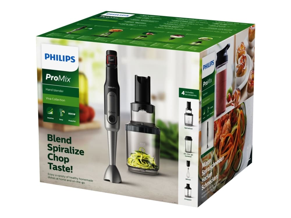 Philips Viva Collection ProMix HR2657 - Handmixer - 800 W - svart / rostfritt stål
