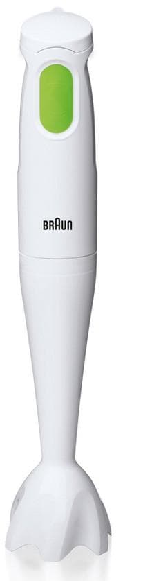 Braun Multiquick 1 MQ 100, 12500 RPM, 0,6 l, Stavmixer, Grön, Vit, Rostfritt stål, Rostfritt stål