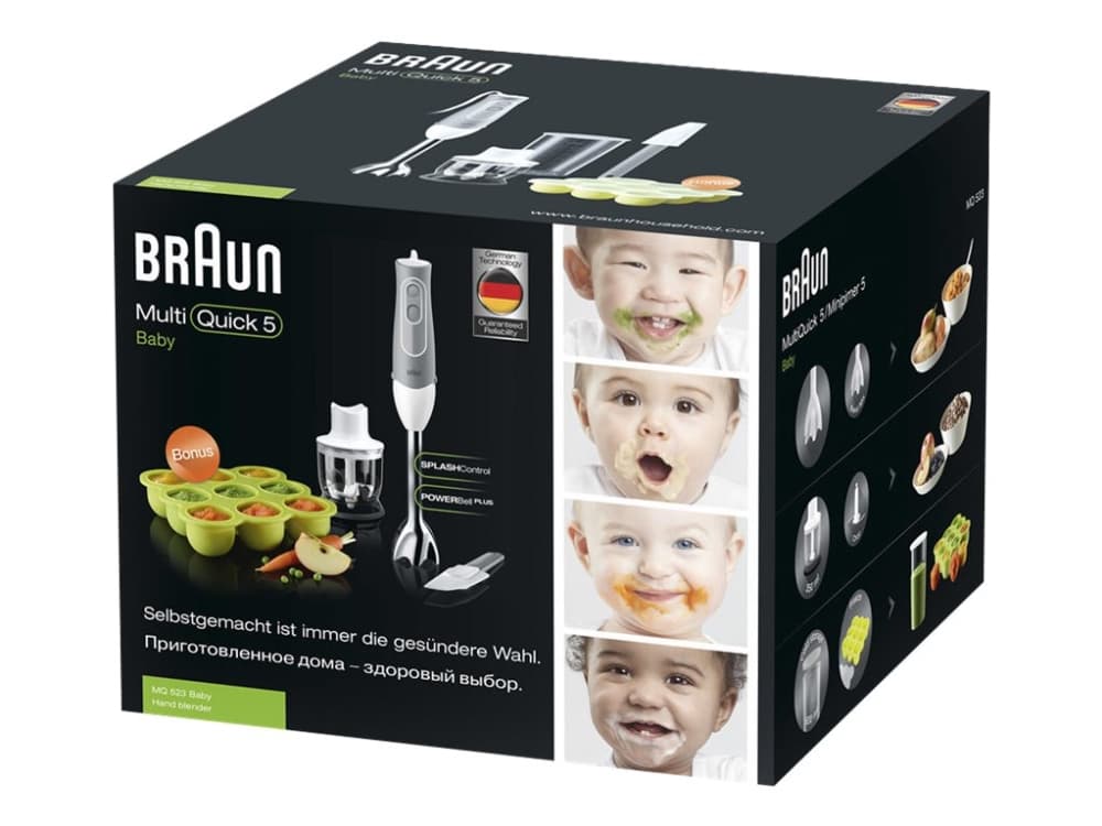 Braun Multiquick 5 MQ 523 Baby - Handmixer - 600 W - vit / grå