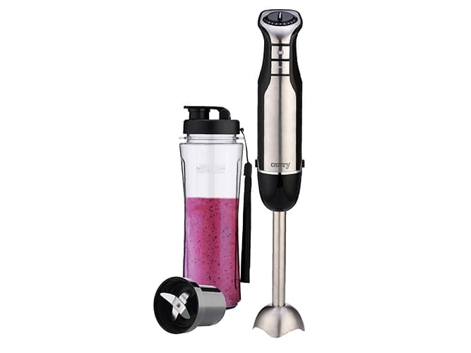Camry Blender MS8CM6110 MaxoMixx Hand and personal blender in one, 400 W, Number of speeds 6, Turbo mode, Black/Stainless steel