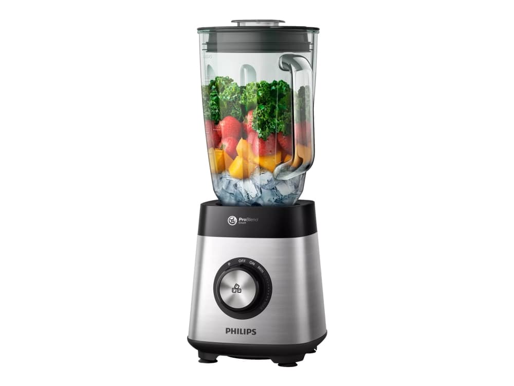 Philips 5000 series ProBlend Crush-teknik, mixerkärna, Bänkmixer, 2 l, Pulsfunktion, 1000 W, Svart, Rostfritt stål