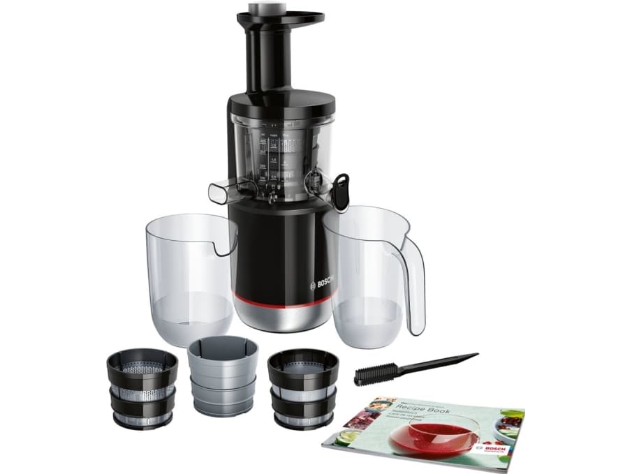 Bosch MESM731M, Långsam juicepress, Svart, 55 RPM, 1,3 l, 1 l, 150 W