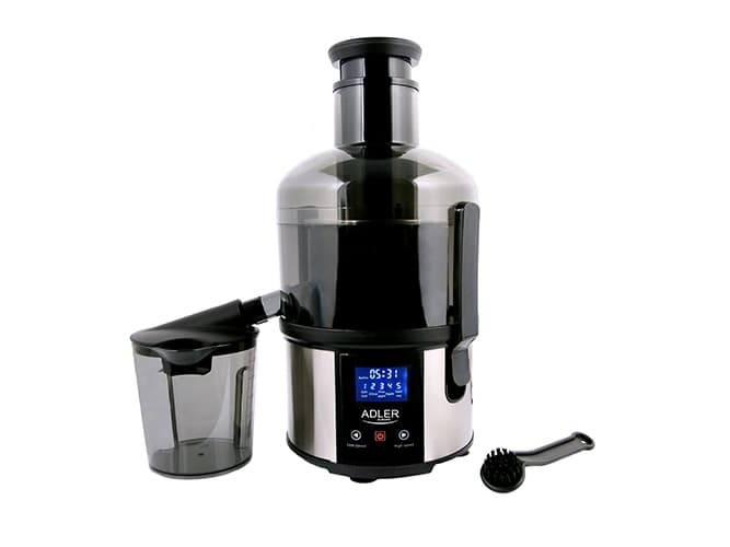 Adler AD 4124, Elektrisk tomatpresse, Svart, Sølv, Svart, LCD, 10000 RPM, 1 l