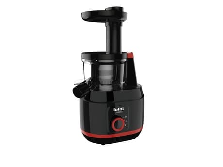 Tefal Juiceo ZC150, Sakte Juice-presse, Svart, Rød, 80 RPM, 0,8 l, 0,8 l, 4,5 cm