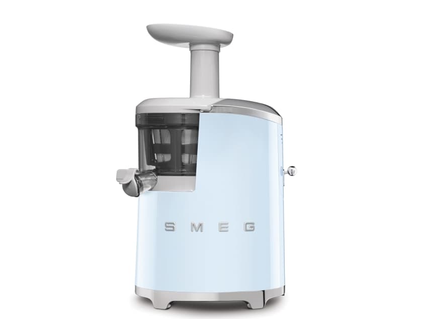 Smeg SJF01PBEU, Långsam juicepress, Blå, 43 RPM, 1 l, 0,5 l, Plast
