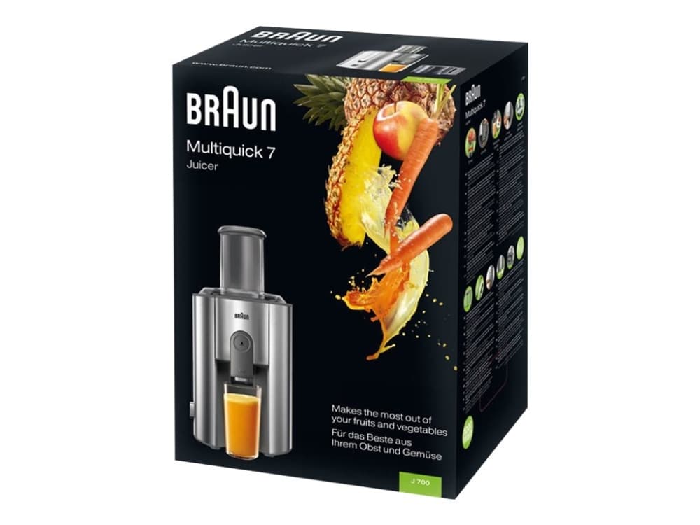 Braun Multiquick 7 J 700 - Råsaftcentrifug - 1000 W - rostfritt stål