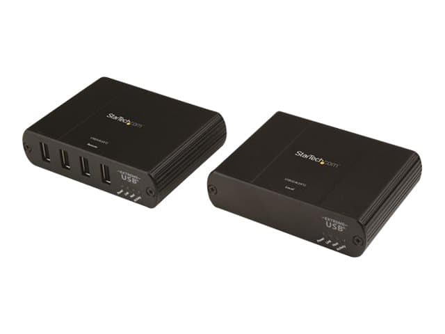 StarTech.com 4 Port USB 2.0 over Gigabit LAN or Direct Cat5e / Cat6 Ethernet Extender System - up to 330 ft (100m) - USB 2.0 Extender (USB2G4LEXT2) -