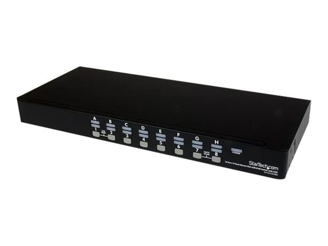 StarTech.com 16 Port Rackmount USB KVM Switch Kit with OSD and Cables - 1U (SV1631DUSBUK) - KVM-svitsj - 16 x KVM port(s) - 1 lokalbruker - stasjonær