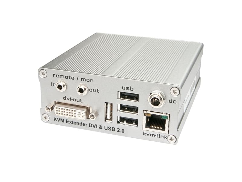 Lindy 39213, Mottaker, Koblet med ledninger (ikke trådløs), 130 m, Cat6, DVI-D, 100-240 V