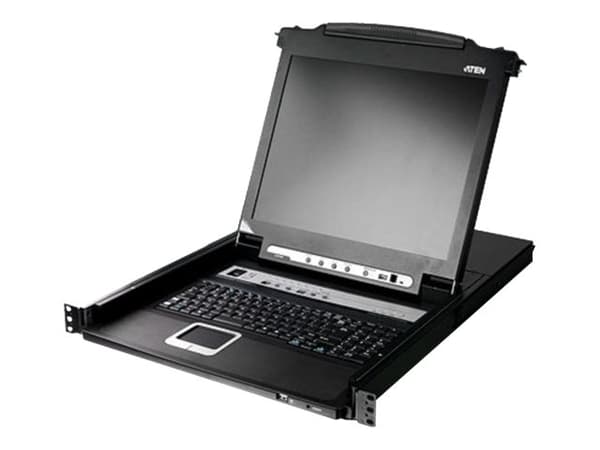ATEN Slideaway CL5708M - KVM-konsol - 17" - kan monteras i rack - 1280 x 1024 @ 75 Hz - 1U