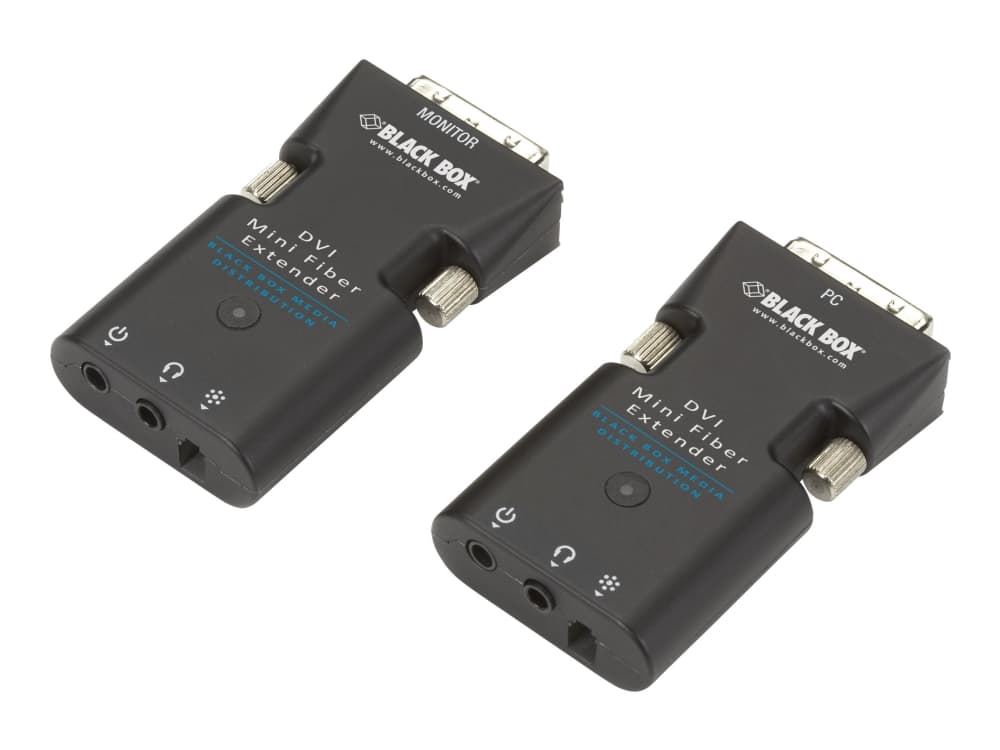 Black Box Mini Extender Kit for DVI-D and Stereo Audio over Fiber - Video/lyd-forlenger - opp til 1.5 km - 1310 nm / 1550 nm - TAA-samsvar