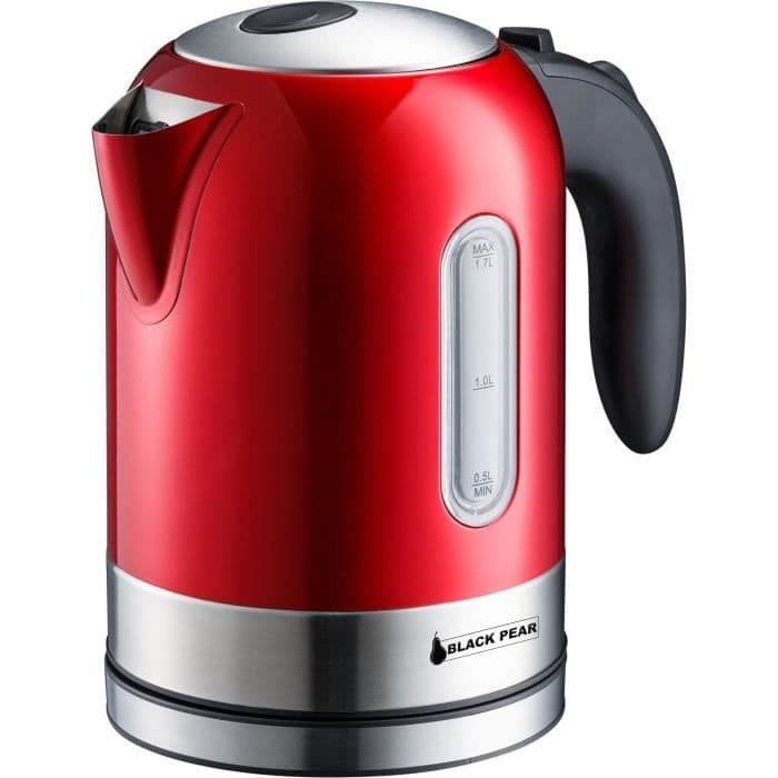 BLACKPEAR BSF 1740 Vattenkokare 1,7L - 2200 W - Rostfritt stål Röd