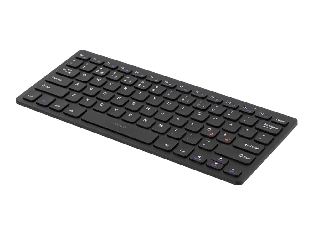 DELTACO TB-632 mini - Tastatur - trådløs - Nordisk - svart