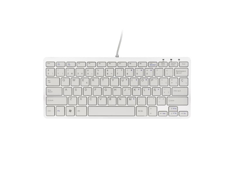 R Go Compact Keyboard Qwerty Es Tastatur Usb Qwerty Spansk Hvit Cdon