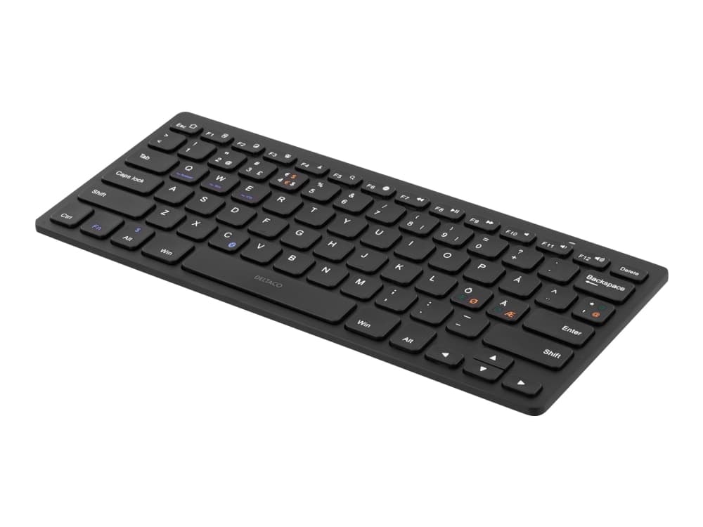 DELTACO TB-631 mini - Tastatur - Bluetooth - Nordisk - svart