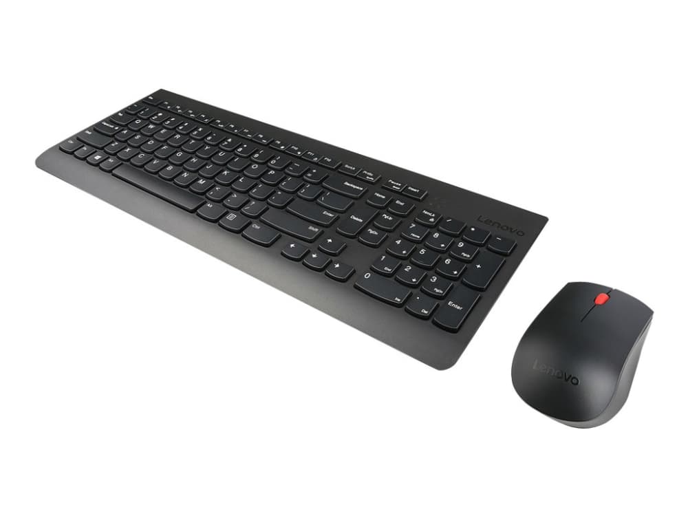 Lenovo Essential Wireless Combo - Sats med tangentbord och mus - trådlös - 2.4 GHz - nordisk - för S510; ThinkCentre M700; M71X; M810; M910; ThinkPad