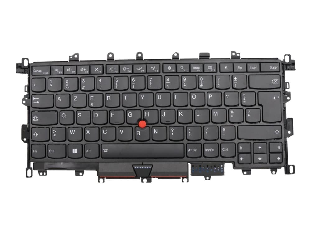Chicony - Ersättningstangentbord för bärbar dator - med Trackpoint, UltraNav - bakgrundsbelyst - AZERTY - fransk - för ThinkPad X1 Yoga (1st Gen) 20F