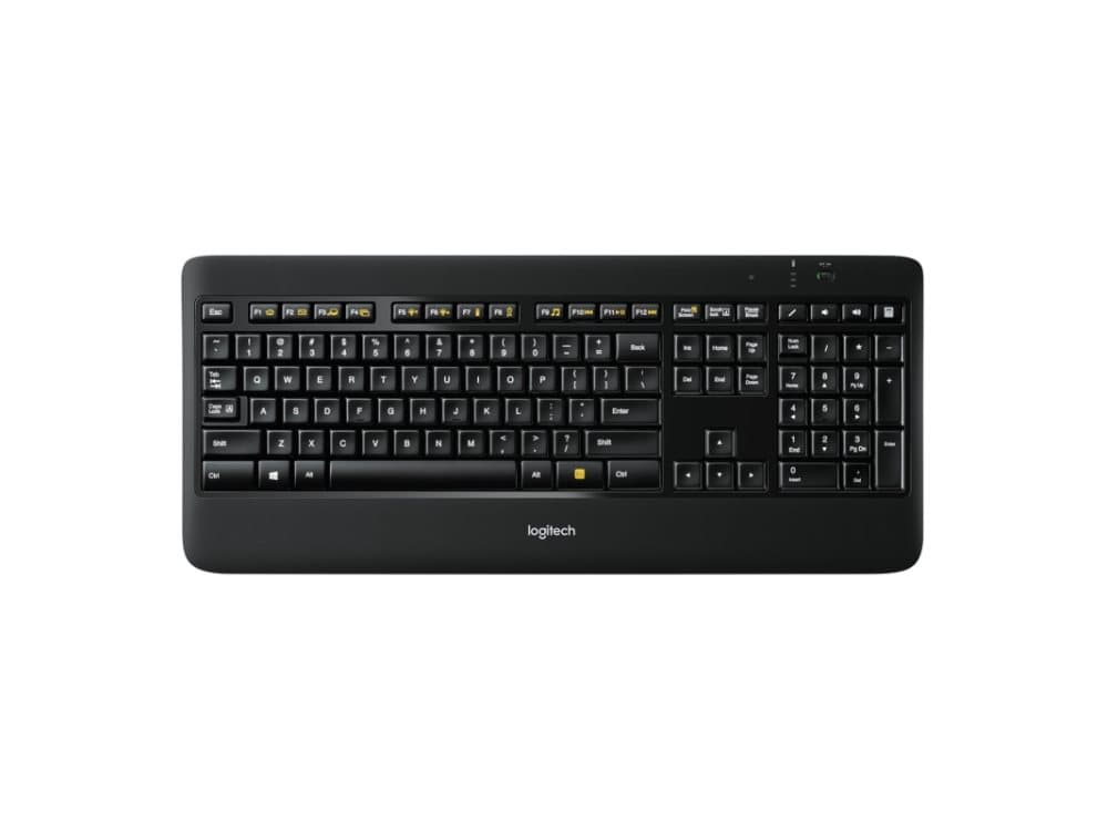 Logitech Wireless Illuminated Keyboard K800 - Tangentbord - bakgrundsbelyst - trådlös - 2.4 GHz - hela norden