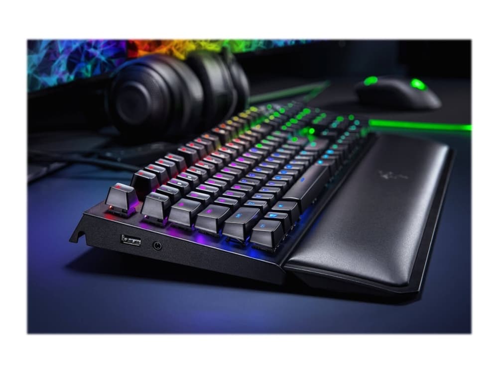 Razer BlackWidow Elite - Tangentbord - backlit - USB - amerikansk - tangentbrytare: Razer Green - svart