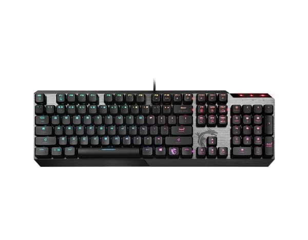 MSI VIGOR GK50 Klaviatura žaidimams, US išdestymas, su laidu, Juodas