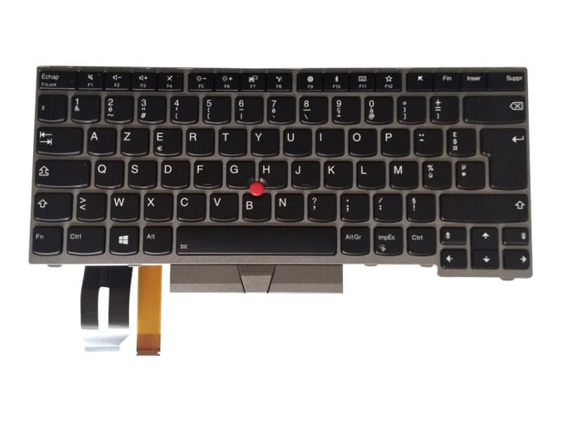 Lenovo - Ersättningstangentbord för bärbar dator - med Trackpoint - bakgrundsbelyst - AZERTY - fransk - FRU