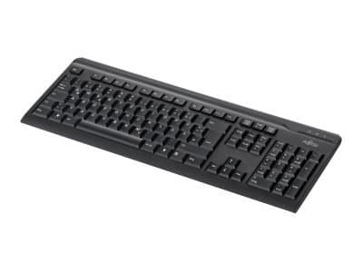 Fujitsu KB410 - Tangentbord - PS/2 - tysk - svart - för Celsius J550, J580, M770, W580; ESPRIMO D538/E94, D738/E94, D958, D958/E94; FUTRO Q940