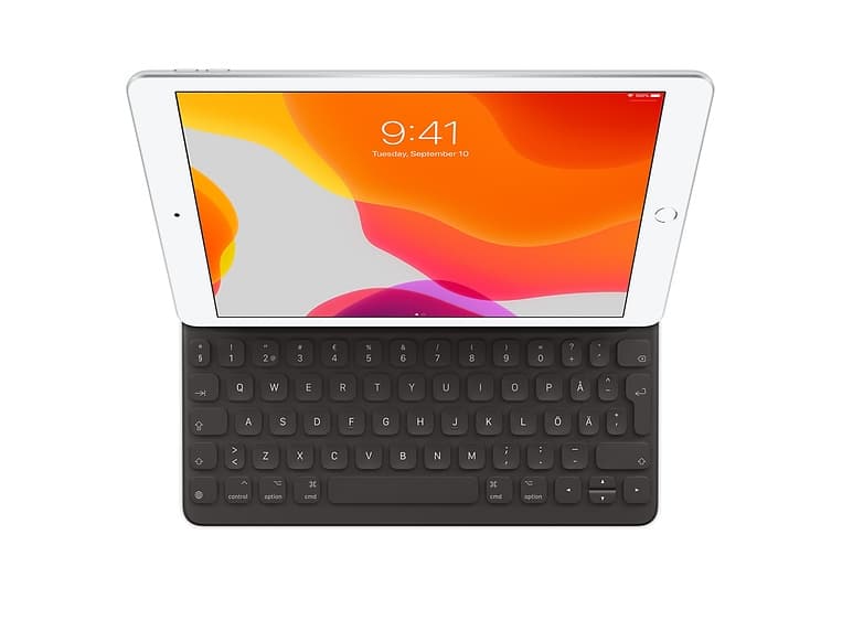 Apple MX3L2S/A, QWERTY, Svensk, Apple, iPad Air (3rd generation) iPad (7th generation) iPad Pro 10.5-inch, Svart, 26,7 cm (10.5")